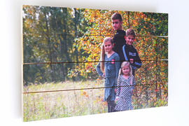 foto op vurenhout wanddecoratie
